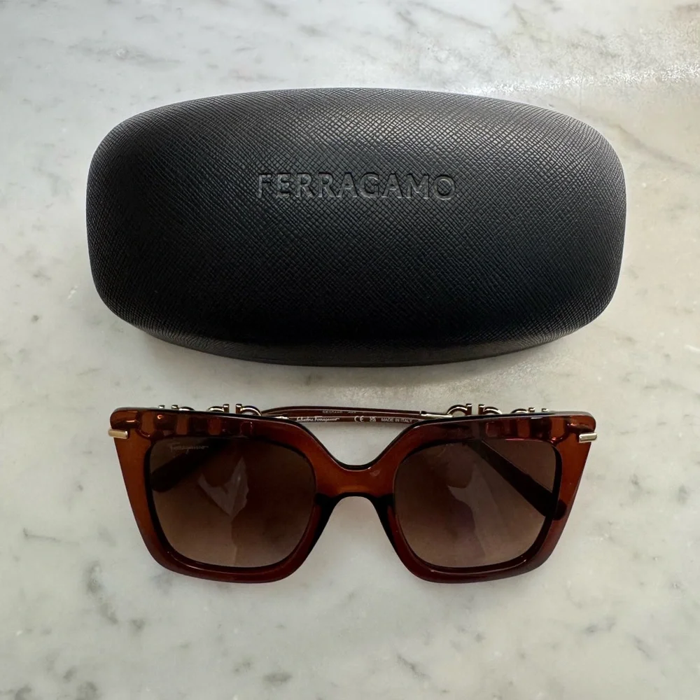 Salvatore Ferragamo Brown Sunglasses
